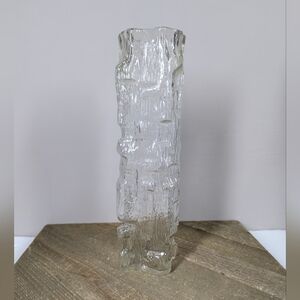 Vintage Original Leuchten Textured Ice Glass Lamp Shade German Mid-Century Moder